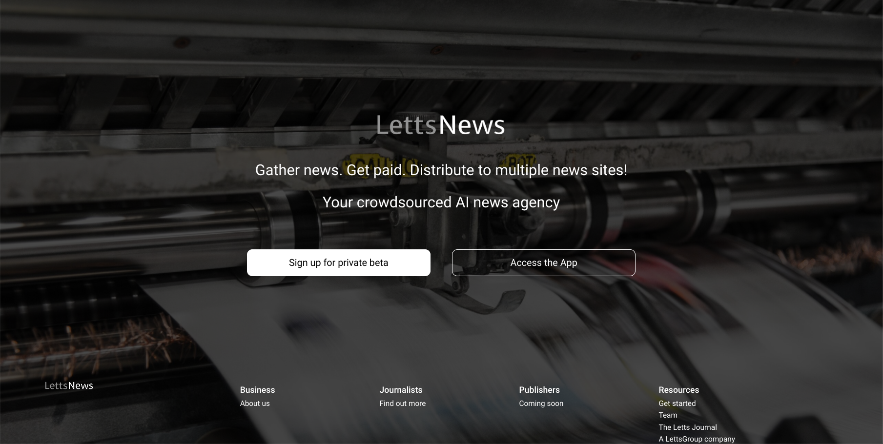 LettsNews Homepage Screenshot