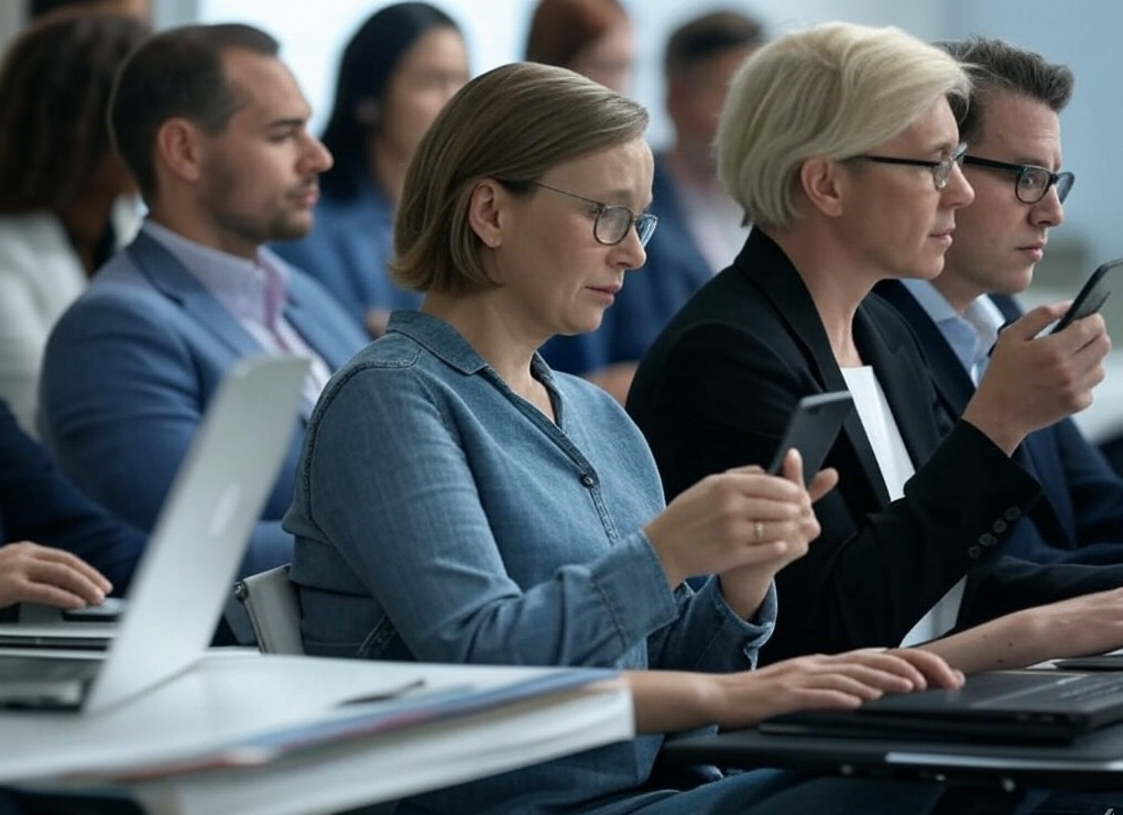 Journalists at a press conference