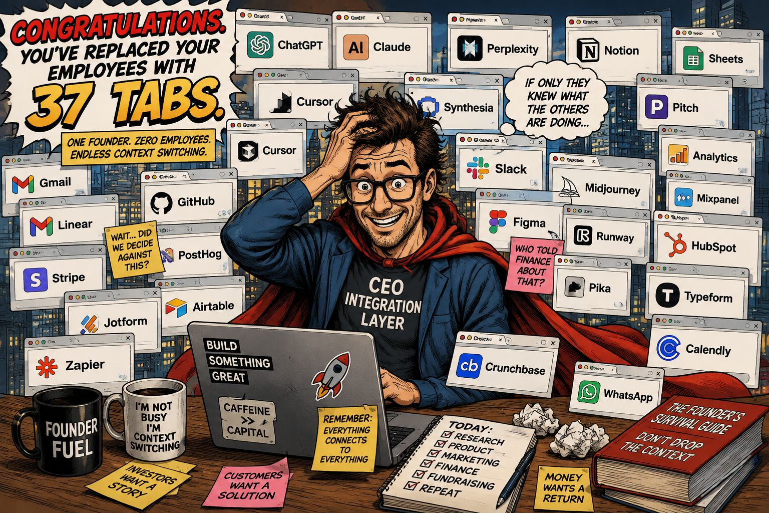 The 37-Tab Founder Frenzy