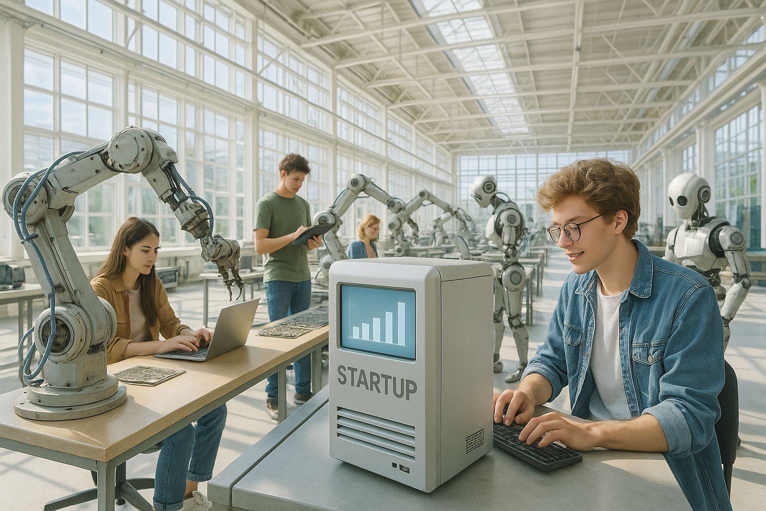 Futuristic VentureFactory Building Tech Startups