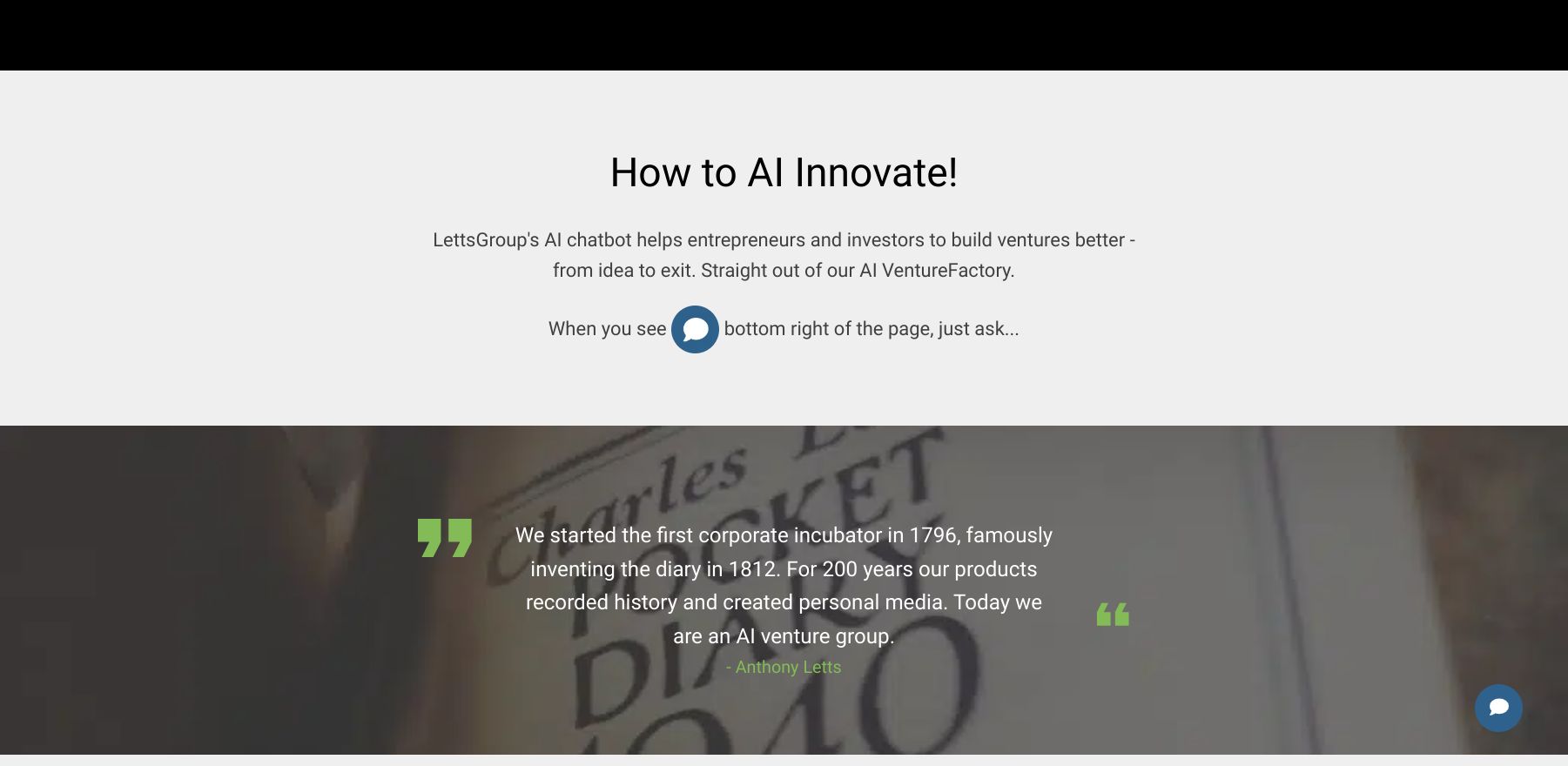 LettsGroup AI Chatbot Screenshot